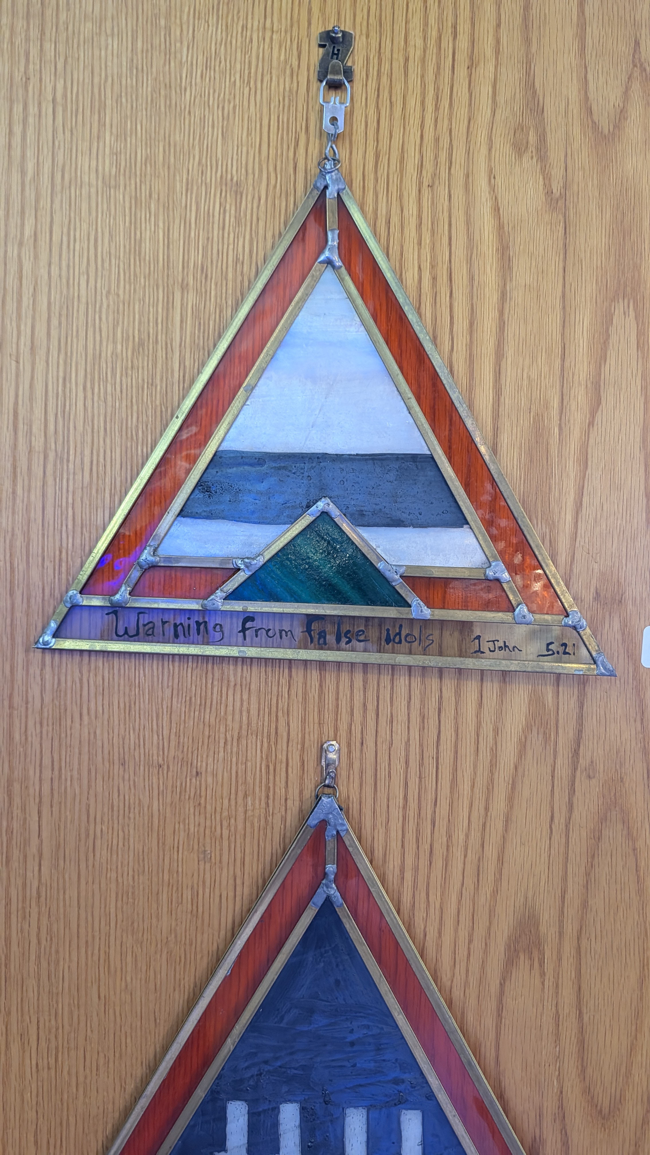 Stained glass panel by Bill Lutomski